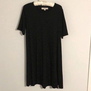 Solid black plain dress